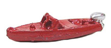 Dollhouse Miniature Toy Speedboat Red